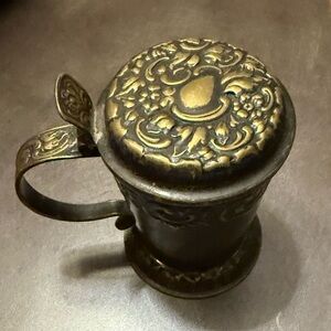 Vintage Small Swedish Pream Silver Plated TANKARD/ With Patina